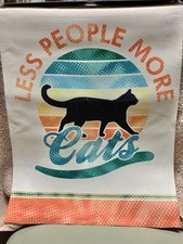 Less People More Cats 12.5” X 18” Garden Flag New picture