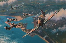 Fear Nothing by Anthony Saunders art print signed by Battle of Britain pilots picture
