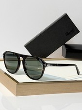 Persol 3302-S Tortoise Brown Round Green Gray Lens Sunglasses 55-19-145 picture