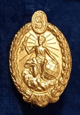 Vintage 1965 Silver Gilt STC 15 Year Service Badge Boxed Saunders Shepherd XV picture