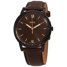 Fossil The Minimalist 3H Quartz Brown Dial Men's Watch FS5551 picture