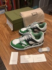 Gucci Basket Green Demetra Sneakers Mens Gucci 6.5 US 7 New Box 697882 picture