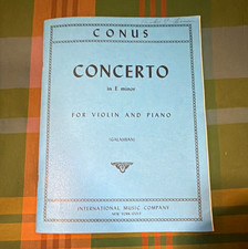 International Music Company Conus Concerto E Minor Violin/Piano Sheet Music 2869 picture
