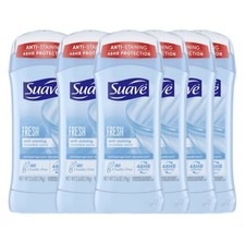 Suave Anti-Staining Invisible Solid Deodorant 2.6oz Fresh Scent Pack of 6 picture