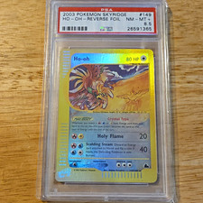 2003 Pokemon Crystal Ho-Oh Skyridge Reverse Holo Card PSA 8.5  149/144 picture