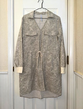 Athleta Zuma Printed Shirtdress in Viper Gray and Ivory picture