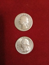 1932 D and 1932 P Washington Quarters RARE in the series and  picture