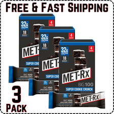 MET-Rx Big 100 High Protein Meal Replacement Bars, Super Cookie Crunch, 12 Ct picture