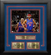Chauncey Billups Rip Hamilton Pistons 8x10 Framed Photo with Engraved Autographs picture
