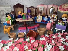 Playmobil Victorian Furniture + 13 Figures lot + 2 Cats To Go With 5300 Mansion picture