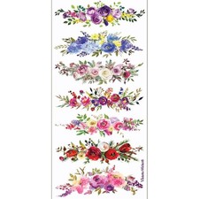 Violette Stickers Floral Spreads Sticker Sheet Botanical Flower Scrapbook Craft picture