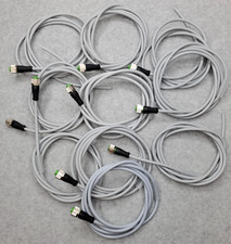 M12 Female Straight 4 Pin Connector Aviation Electrical Cable 2M / 5' - 10 Pack picture