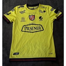 Marathon Barcelona SC Soccer Jersey Yellow Pilsener Pepsi Sponsor Mens Medium picture