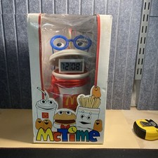 McDonald's 1996 McTime Clock/Bank / Box has Damage / SEE PHOTOS / WORKS picture