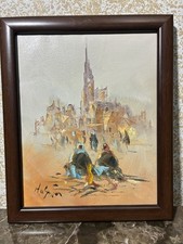 Original Impasto-style Oil Painting Depicting A Middle Eastern 11x9 In Signed picture