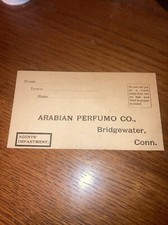 Vintage Advertising Envelope Arabian Perfumo Co Bridgewater CT Unused picture