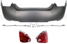 Rear Bumper Cover for 2004-2006 Nissan Maxima, 3-Piece Kit with Tail Lights, picture