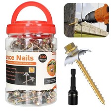200 PCS Fence Staples–304 Stainless Steel Fence Nails for Softwood Reusable F... picture