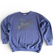 Northern Reflections Women’s Graphic Vintage Periwinkle Sweatshirt - estsz: L picture