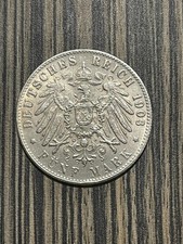 1903 Germany 5 Mark Silver Coin - Hamburg J Deutsches Reich picture