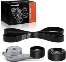 A-Premium Serpentine Drive Belt Kit W/Tensioner & Idler Compatible with Ford...  picture