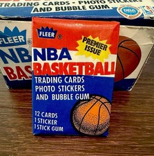 Sealed 1986 NBA Fleer Basketball  “Premiere Issue”  ( 1 ) Wax Pack picture