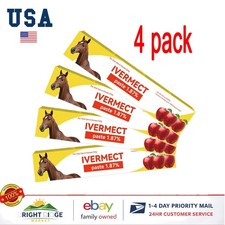 4 Pack Horse Dewormer Paste Apple Flavor Exp 01/2028 Near Expiry picture