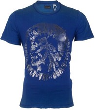 Vintage Y2K $98 DIESEL Royal Blue MIREY Short Sleeve Slim Fit Designer T-shirt picture