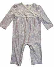 Janie and Jack 12-18M Girls Lavender Woodland Deer Toile Romper One Piece picture