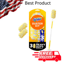 Swiffer Heavy Duty 3 ft Extendable Duster Kit with Refills, Unscented, 1 Handle. picture