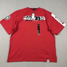 Vintage Sean John Shirt Men Extra Large Red Grand Prix Graphic Y2K Deadstock XL picture