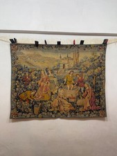 Vintage Fabulous French Aubusson Style Pictorial Figurative Tapestry Wall Hang picture