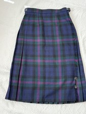 VTG James Pringle Weavers Tartan Wool Kilt Skirt Size 10 Scotland picture