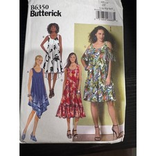 Butterick B6350 Sewing Pattern Misses Dress ZZ L-XXL White Exc DIY Boho picture