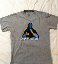 F*cking Awesome Mona Lisa Graphic Tee - Gray Men's L picture