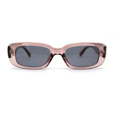 Womens Trendy 90s Narrow Rectangular Dad Shade Sunglasses picture