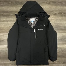 Columbia Omni-Tech Jacket Mens Small Black Vented Waterproof Ski Parka Anorak picture
