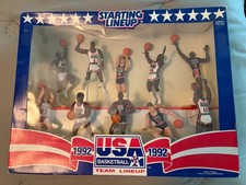 1992 USA Basketball Dream Team Starting Lineup 10 Figures + 300pc Puzzle Kenner picture