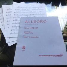 Allegro Flute Trio W A Mozart.    By Ralph Guenther   Southern Music Co picture