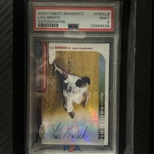 2003 Finest Moments Lou Brock Auto Psa 9 picture
