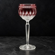 Rare Vintage WATERFORD Clarendon Ruby Red Lead Crystal Wine Glass Stemware picture