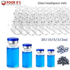 1000PCS 2/3/5/10/20ml Glass Vials Headspace Sample Vials w/ Crimp Top (Optional) picture