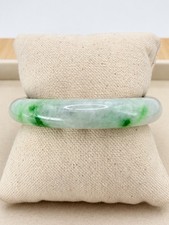 Vintage Heavy 83g Jade Bangle Bracelet  15mm Wide 7in Circumference picture