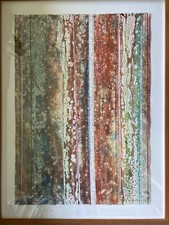 Morris Yudelson Huge Rare Framed Original Monotype Painting / A line Of Color picture