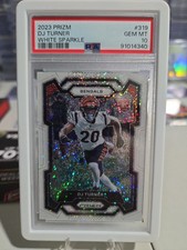2023 Panini Prizm - Rookies DJ Turner #319 White Sparkle PSA GEM 10 🔥 RC picture