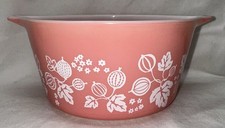 Vtg Pyrex Pink Gooseberry 473 1 Qt NO LID Casserole Dish Baking Dish Made In USA picture