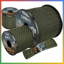 Reflective Paracord Rope 850lb 4mm 11 Strand for Camping Survival Army Green 200 picture