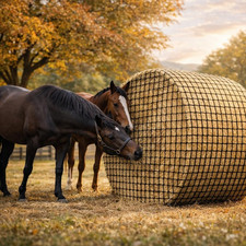 5X5 Ft round Bale Hay Net – Slow Feeder for Horses & Livestock, Extra Dense 2