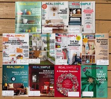Lot of 11 REAL SIMPLE Magazines 2011 2012 2013 2014 2015 2016 2018 2019 LIKE NEW picture