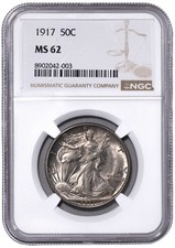 1917-P MS62 NGC Walking Liberty Silver Half Dollar 50c Philadelphia MS BU picture